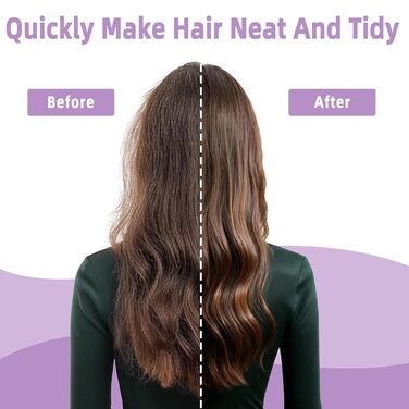 Льок-щітка, універсальна для чоловіків та жінок, для кучерявого волосся, безшумна, підходить для всіх типів волосся (кучерявого та гладкого) - фіолетова