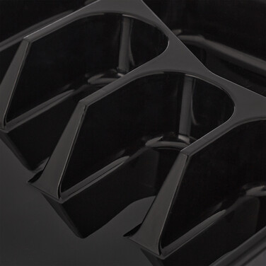 Relaxdays Black Cutlery Box - Set of 2