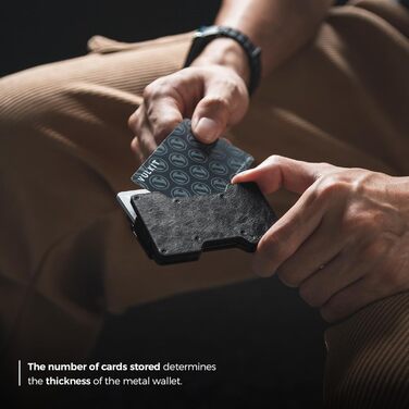 Клатч-органайзер для карт чоловічий VULKIT з металевою кліпсою для грошей, RFID захистом, тонкий, зелений (ретро шкіра чорний)