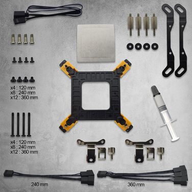 Система водяного охолодження EMPIRE GAMING Guardian G-V20 AIO для ПК - 240 мм, ARGB, Intel/AMD