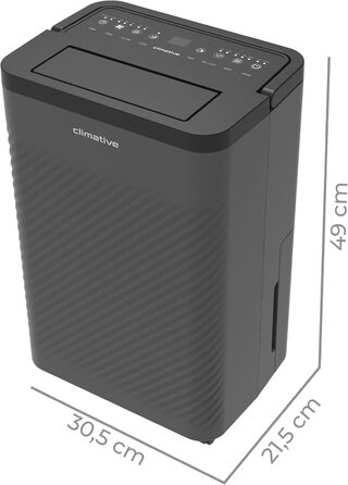 Електричний осушувач повітря Climative ION 12L/24h з Wi-Fi та очищувачем повітря для дому, квартири, ванної кімнати. Осушувач повітря для захисту від вологи та плісняви до 20м² (Nexi 24)
