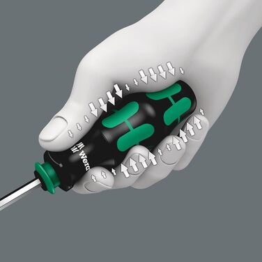 Набір викруток Wera Kraftform Kompakt 20 з чохлом, 7 предметів, чорний-зелений
