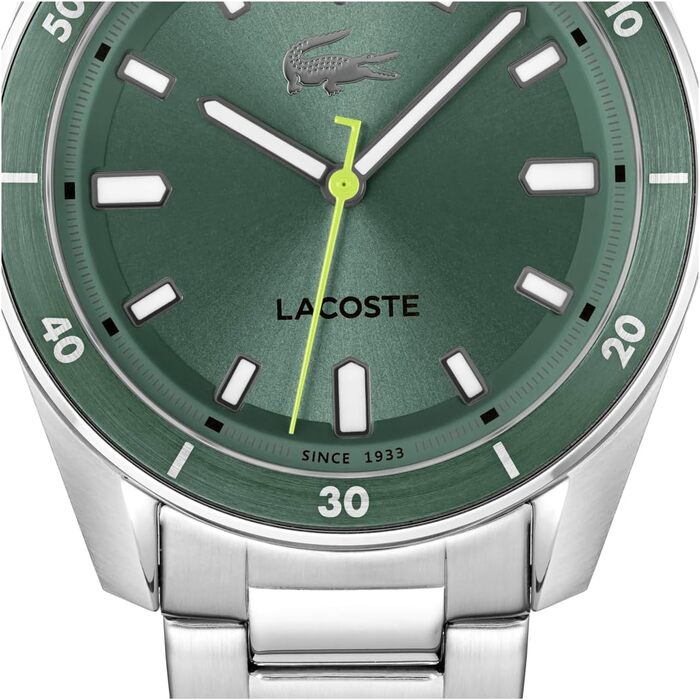 Годинник Lacoste Boston чоловічий кварцовий, світло-зелений, з браслетом з нержавіючої сталі або шкіри