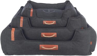 Тріксі лежанка для собак Nordic Föhr, 70 см, чорна – зручна лежанка-кошик для собак великих та малих порід, з ручкою для перенесення, м'яка та миється, 36595, розмір 100 x 80 x 36 см