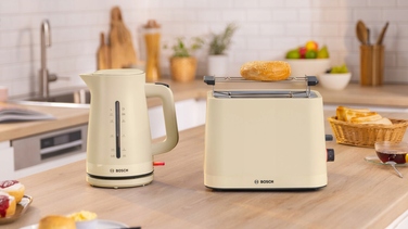 Тостер Bosch MyMoment TAT3M127, 950 Вт, на 2 тости, з функцією розморожування, бежевий