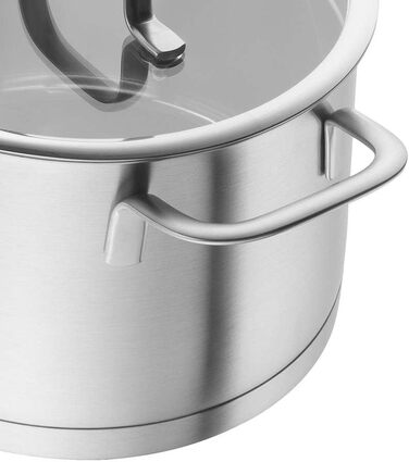 Набір каструль ZWILLING TrueFlow з кришками, 5 предметів, нержавіюча сталь, для індукційних плит, сріблястий