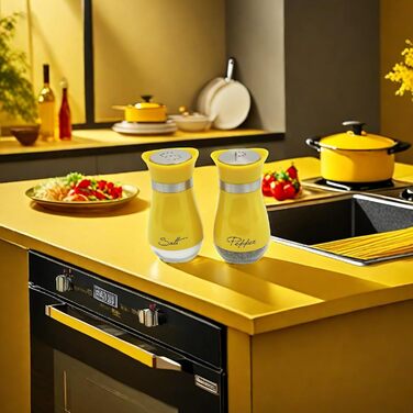 Набір солі та перцю (2 шт) з підставкою: скло та нержавіюча сталь. Підходить для кемпінгу, кухні.