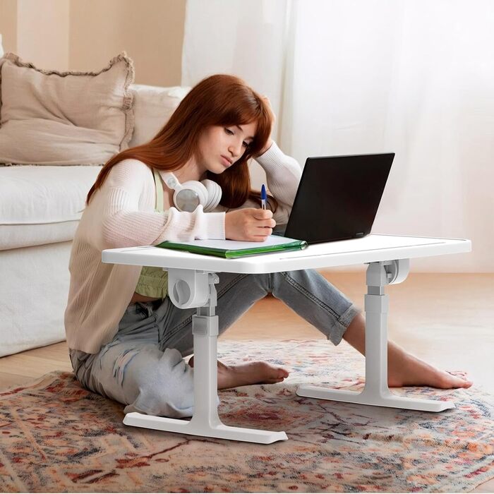 Стіл для ноутбука в ліжко Huracan, регульований, портативний, 60x40 см, чорний