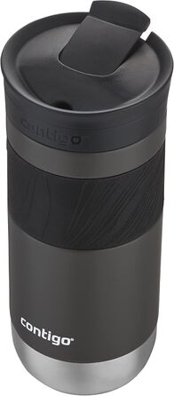 Contigo Byron Snapseal Stainless Steel Travel Mug - Leakproof, Dishwasher Safe Lid, BPA-Free, 590ml - Black