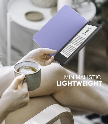 Чохол MoKo для Kindle 6' (11 покоління, 2024/2022) з авто-вимкненням, Smart Cover з квітами на синьому фоні