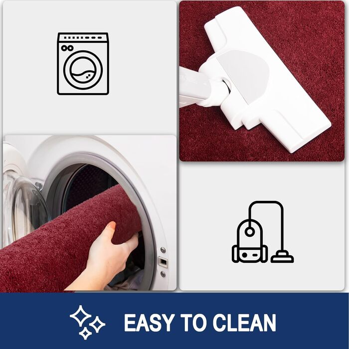 Килимок для дому 50x80 см, антиковзаючий, машинне прання, поглинаючий воду, для собак, вхід, перед дверма, коридор (137x210 см, червоний)