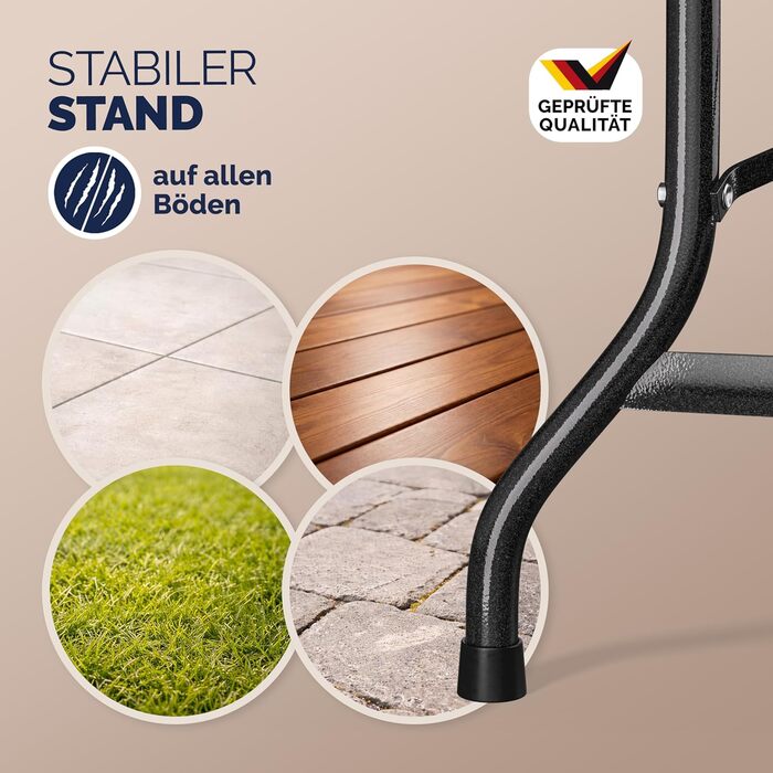 Садовий стіл Casaria® 183x76 см, складний, білий - для саду, тераси, кемпінгу