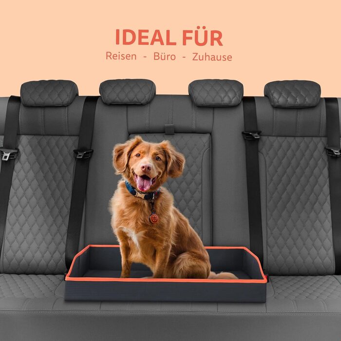 Кішечкове ліжко Betliving для собак та котів, зкладне, оранжеве (60x43 см)