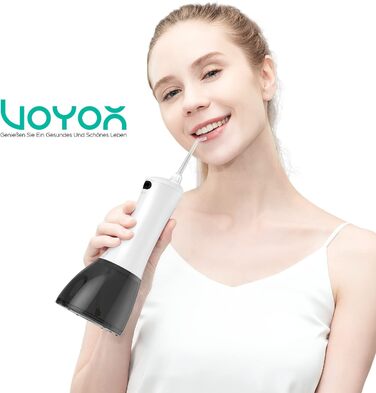 Електрична іригатор VOYOR для очищення зубів, водяний флосер для видалення бактерій та догляду за яснами, IPX7, WF200 (Сірий)