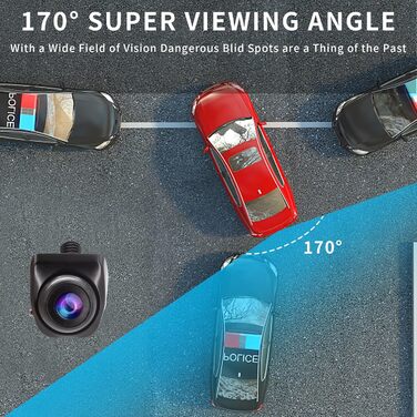 Автомобільна HD 1080P камера заднього виду OBEST з 4.3'' монітором, нічне бачення, водонепроникна IP69, комплект для автобуса, фургона, вантажівки, кемпера, причепа