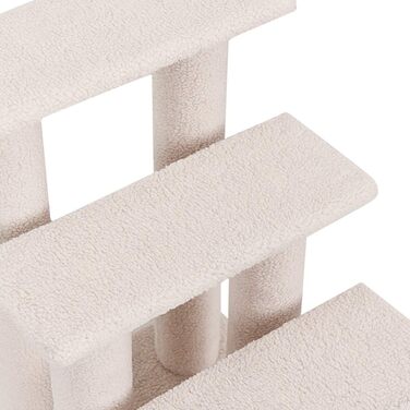 Сходи для котів SOARS, 4-ступеневі, для тварин до 25 кг, сходи для собак, котячий комплекс, 61 x 1 x 60 см, бежевий