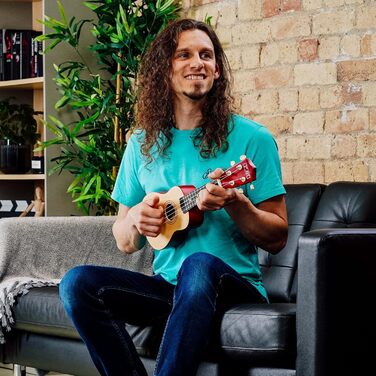 Укулеле Sopran 21 дюйм 3rd Avenue – початковий набір з аксесуарами (сумка, підставка, ремінь, струни, медіатори, наклейки на гриф) – колір: натуральний + 1 місяць безкоштовних онлайн-уроків для початківців