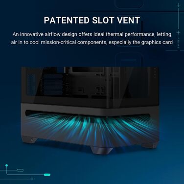 Корпус ПК ASUS Prime AP202 ARGB mATX: Панорамне скло, Aura Sync, підтримка GPU до 420 мм, 9 вентиляторів 120 мм, чорний