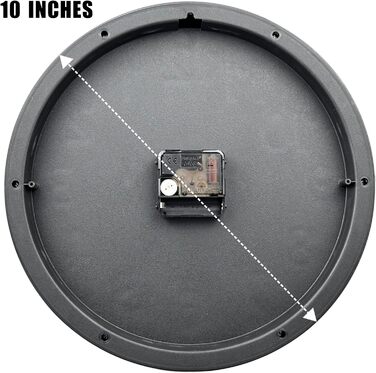 Plumeet 40.6cm Extra Large Wall Clock, Silent Non-Ticking Quartz Decorative Clocks, Modern Style Good for Living Room, Kitchen, Living Room, Bedroom, Office, Large 3D Number Display, (White) (25 cm, Ivory)