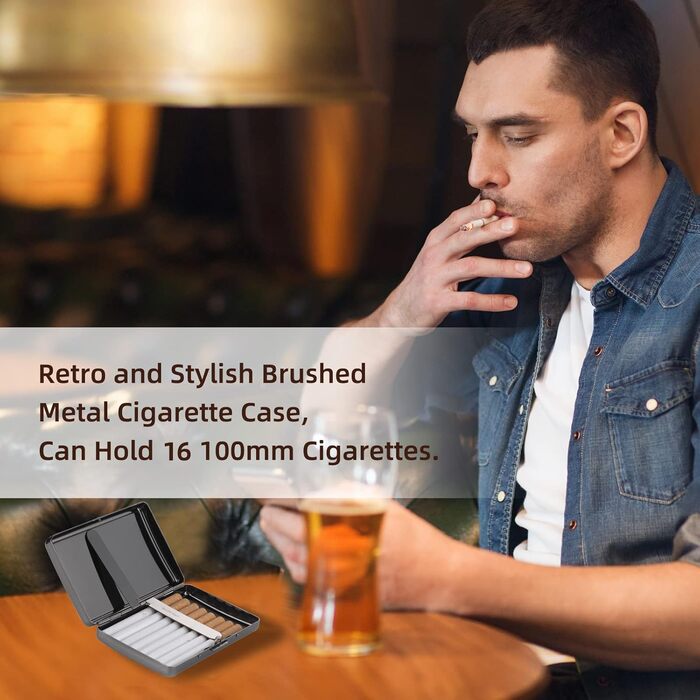 Металеве сигаретне пенал у формі серця Rosegold для 20 сигарет, відкритий двосторонній, для жінок, подарунок на день народження/Новий рік