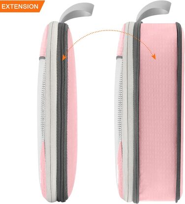 Органайзери для валізи Gonex (6 шт) - набір кубиків для пакування, зелені/рожеві