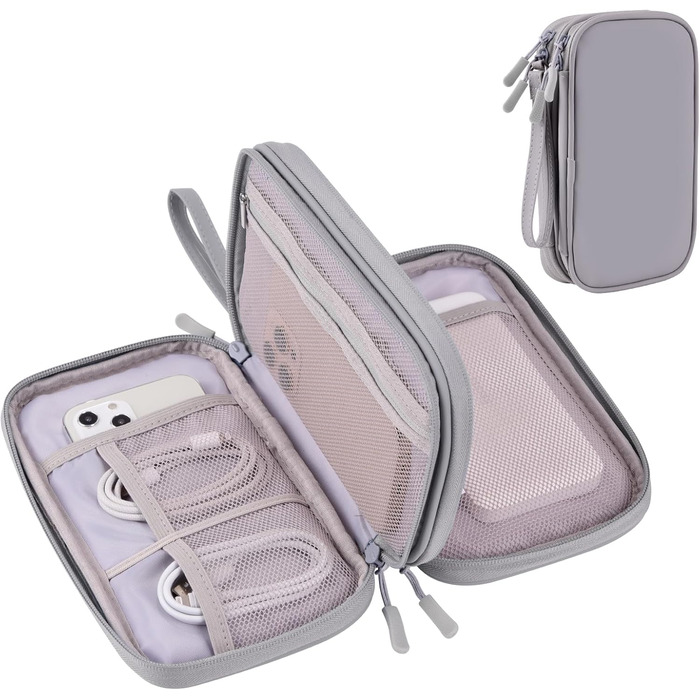 Органайзер для подорожей DDgro Elektronik, водонепроникна сумка для аксесуарів, сірий, поліуретан, середній розмір M