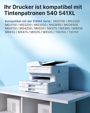 Картриджі для принтера Canon 540XL 541XL Multipack (чорний та кольоровий) для Pixma MG3650, MG3600, TS5150, TS5100, TS5410, MG4250, MX475, MX535