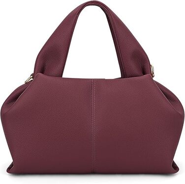 Сумка-клатч жіноча Cloud Pouch Bag бордового кольору з ремінцем через плече, вінтажна сумка-тоут