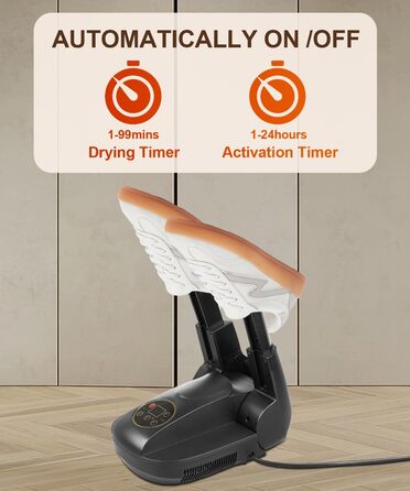 Електричний сушильник для взуття з озоном - сушильник для взуття, черевиків, рукавичок, шапок, лижних черевиків. Швидке сушіння теплом, компактний, розкладний дизайн.