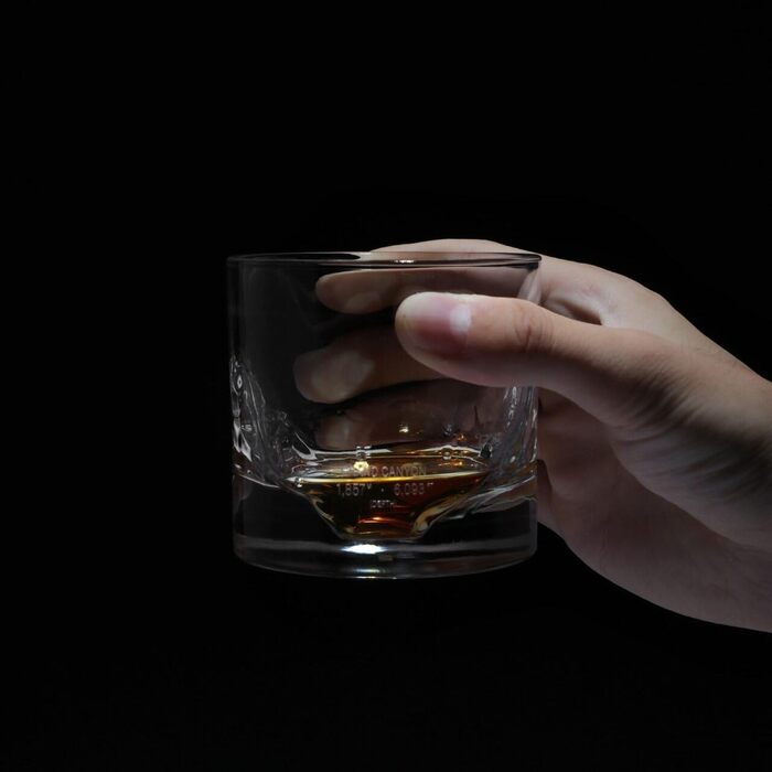 Набір склянок для віскі LIITON Grand Canyon (2 шт.) з кришталевого скла, Tumbler, подарунок для чоловіка, для коктейлів, джина, бурбона, рому