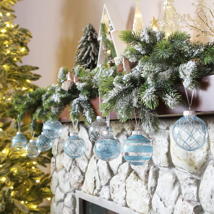 Набір прикрас для ялинки Sea Team 60 мм, 30 шт., блакитний