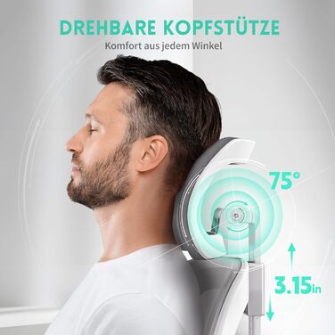 Ергономічне крісло для офісу та геймінгу з регульованими підлокітниками, широке сидіння