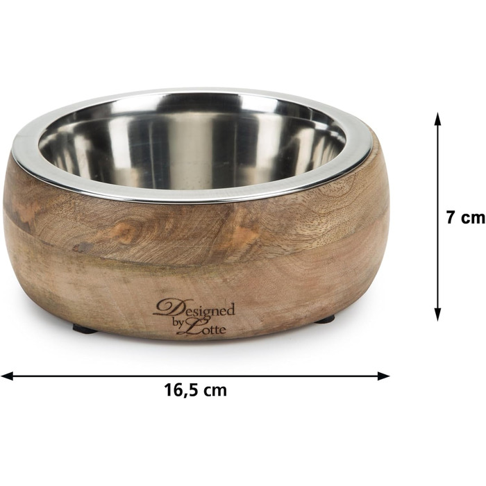 Lotte Holznapf Mandira 650ml Ceramic Dog Bowl - Brown