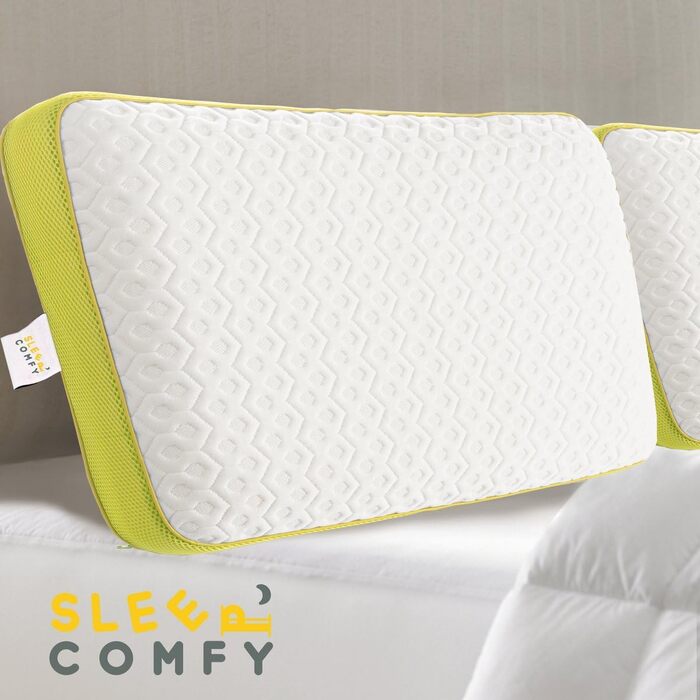 SLEEP COMFY Premium Soft AIR-MESH Neck Pillow, Smart Memory Foam Pillow, Ergonomic, Orthopedic Neck Pillow Head Pillow, Sleeping Pillow for Back Sleepers, Stomach Sleepers, Side Sleepers