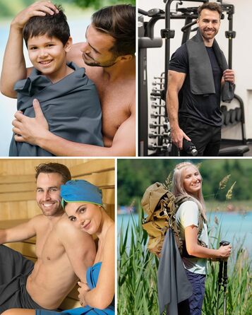 Рушник з мікрофібри Fit-Flip - компактний та легкий, швидковисихаючий - для подорожей, спорту, пляжу - великий, 50x30 см - 1 шт.