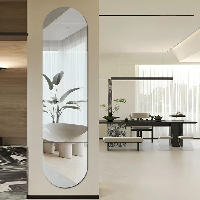 HD акриловий дзеркальний наліпка на стіну, самоклеючий, для макіяжу, фітнесу, дитячої кімнати, декор плитки (4)