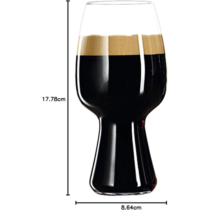 Склянки для пива Spiegelau Biertulpen, 480 мл, 2 шт, для крафтового пива, 4992660, з кришталевого скла, можна мити в посудомийній машині (Stout)