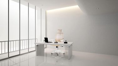 Офісний стіл Rotar - ергономічне крісло для офісу з регулюванням висоти, зручне та практичне, з дихаючою тканиною, стабільна конструкція, 67 x 65 x 125 см, колір бежевий