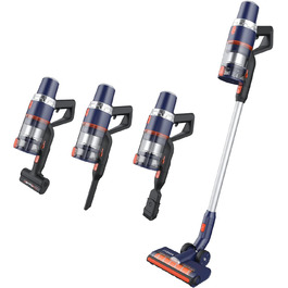 Акумуляторний пилосос JASHEN S18X: потужність 22000Pa, до 40 хв роботи, HEPA 13 фільтр, бездротовий, без мішка, об'єм контейнера 600 мл, ручний та вертикальний, з настінною підставкою та аксесуарами