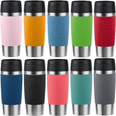 Термокружка Emsa з гравіюванням | Аквамарин | 360 мл | Термокружка для подорожей з індивідуальним дизайном | 360° клапан, зручний гвинтковий закриття | Можна мити в посудомийній машині | Зберігає тепло до 4 годин та холод до 8 годин | Кружка для кави на в