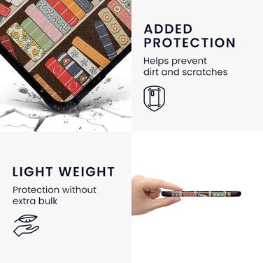 Чохол-книжка kwmobile для Amazon Kindle Paperwhite (2024)/Colorsoft з квітковим дизайном, магнітним закриттям - захисний чохол для електронного читача, синьо-червоно-білий