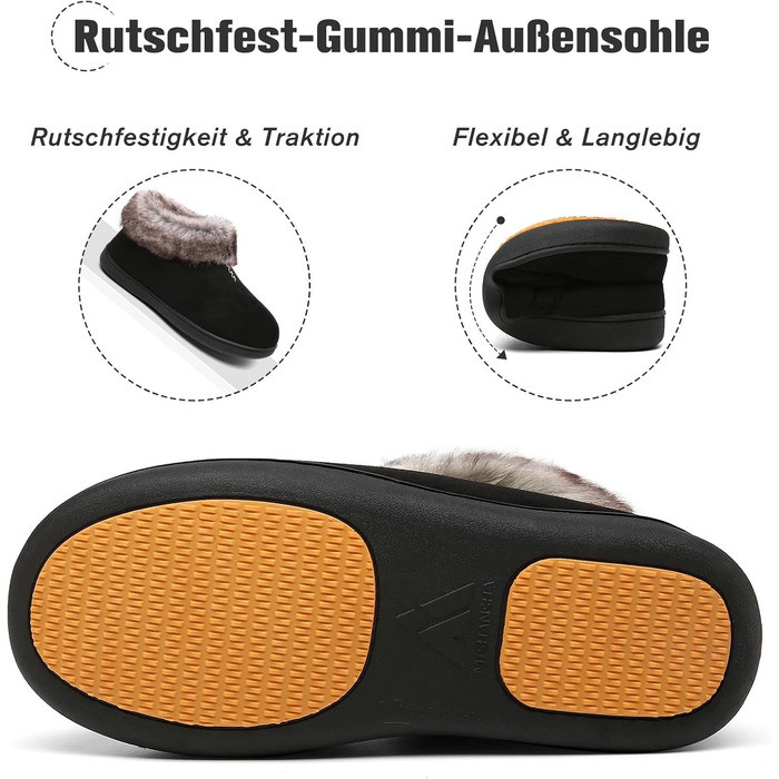 Жіночі теплі халапи з піною пам'яті Mishansha - чорний, розмір 36-43