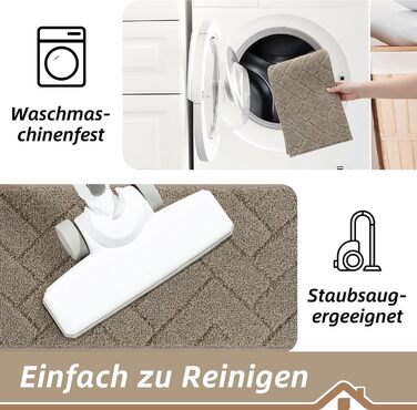 Килимки на сходи BEQHAUSE, 4 шт, 22x70 см, бежеві, антиковзкі, для дітей та літніх людей, машинне прання, TPE основа