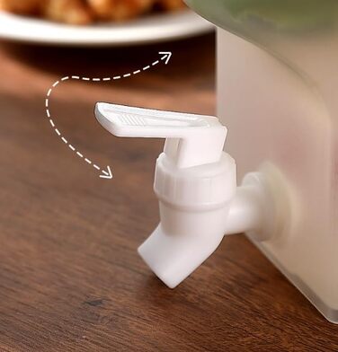Drink Dispenser with Spigot, Drink Dispensers for Parties, Juice or Beverage Dispenser, Cold Filter Drink Container, for Iced Tea, Summer Beach Vacation Essentials, for BBQ Picnic Party (2 Pcs)