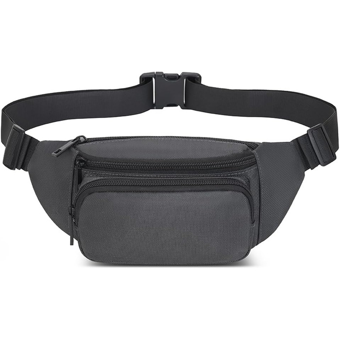 Поясна сумка на пояс для чоловіків та жінок, спортивна, для подорожей, прогулянок з собакою, на вулицю (сіра)