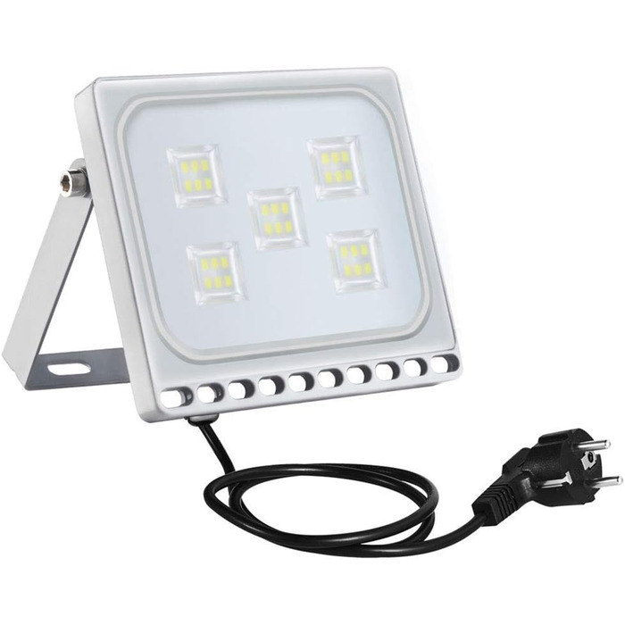 Світлодіодний прожектор Sararoom 30W, 4000 Лм, IP65, тепле біле світло, 48 LED, для вулиці, саду, гаража, спортивного майданчика