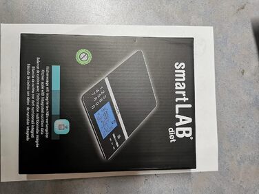 smartLAB Nutritional Analysis Scale - 5kg | Digital Food Scale with Food Nutrition Scale | Smart Kitchen Scale Diet Scale Black for Diabetics
