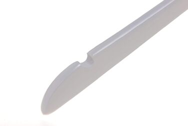 Дерев'яні вішаки для одягу Quality Hangers, напіввигнуті плічка з масиву дерева з поворотним гачком для піджаків та суконь, білі, 20 шт.