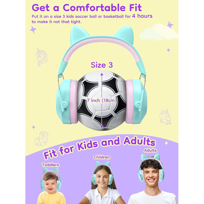 Навушники захисні дитячі Dr.meter SNR 32dB, зелені - для аутистів, концертів, авіашоу