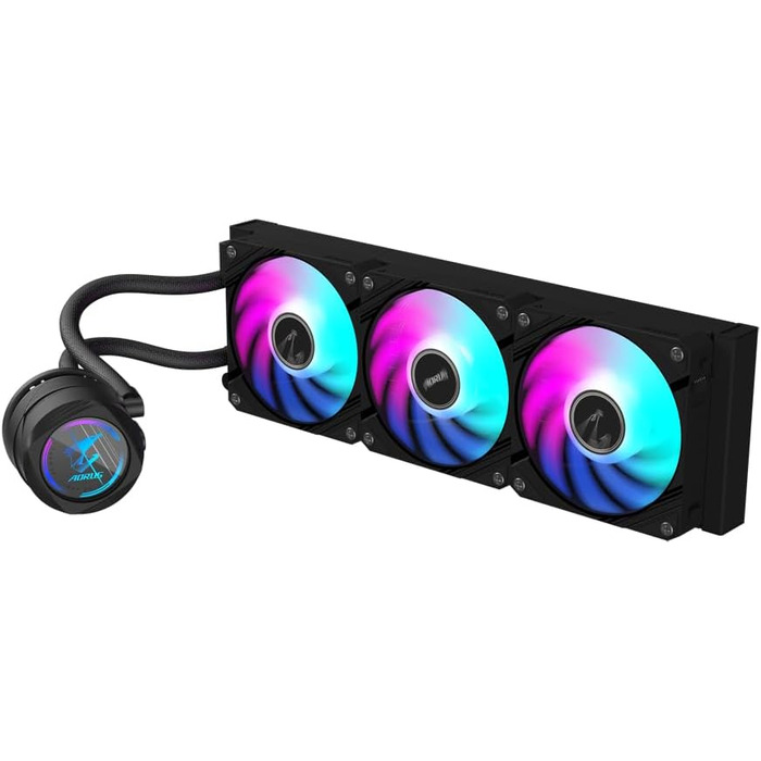 Система водяного охолодження CPU GIGABYTE AORUS WATERFORCE II 360 Ice - білий корпус, 3 вентилятори 120mm ARGB, сумісна з Intel LGA 1851 та AMD AM5